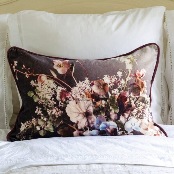 Grand Illusions Velvet Cushion Hellebore