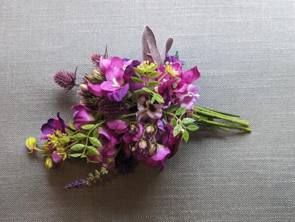 Home and More's Hand Tied Silk Flower Collection 'Magenta Melody'