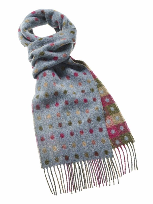 Bronte by Moon Fabrics Scarf: Spot Blue