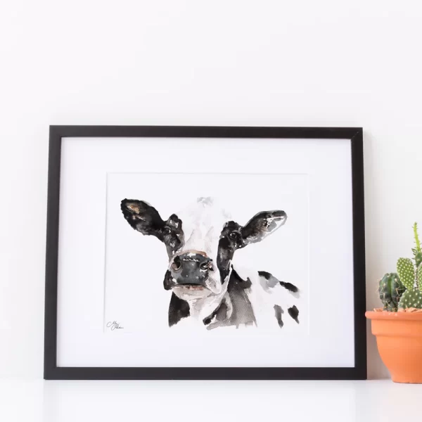 Meg Hawkins Friesian Cow Print